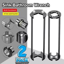 Multifunctional Sink Wrench Set, 2-Pack Basin and Faucet Wrench Tool with Fou.