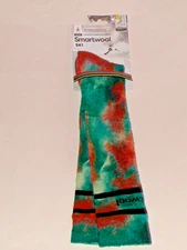 Smartwool Ski  Full Cushion Tie-Dye Print OTC Socks Women's Large -Cascade Green