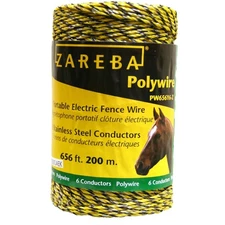 656 ft Polywire - 200 M Electric Fencing - Highly Visible Poly wire - 6 Condu...