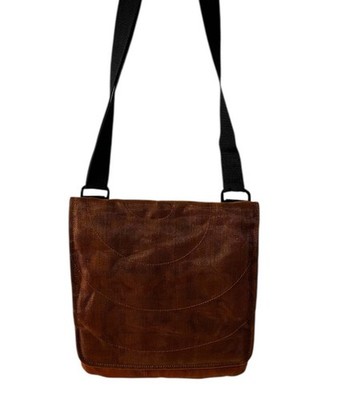 Smateria Orange Crossbody Bag Hand Messanger Tote Made from Recycled Fishnets