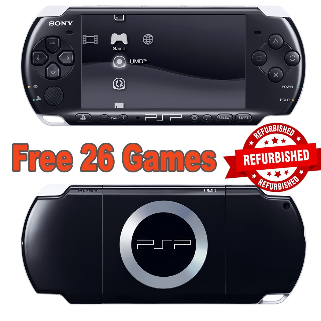 Sony PlayStation PSP-3000 Game Console with Charger/New Battery New CaseRenewed