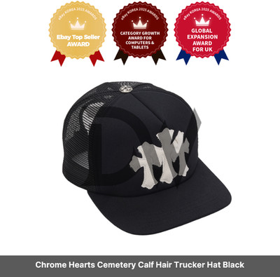 Chrome Hearts Cemetery Calf Hair Trucker Hat Black / Express / Original