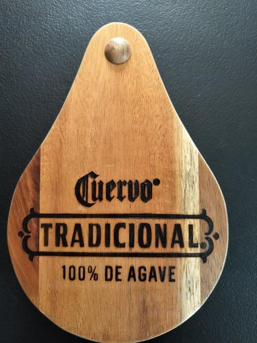 JOSE CUERVO Salt Glass Rim Wood Box Storage "Cuervo Tradicional 100% De Agave"