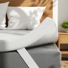 BEDELITE 3 Inch Egg Crate Memory Foam Mattress Topper Queen Size