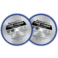 12 In. X 80-Tooth Fine Finish Circular Saw Blade (2-Pack)