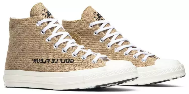 gentage Omhyggelig læsning mudder Converse x Tyler The Creator Golf le Fleur Chuck 70 Hi 163168C Burlap White  Tan | eBay