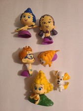 Nickelodeon Bubble Guppies Lot Of 6 Different Mini PVC Figures /Cake Toppers EUC