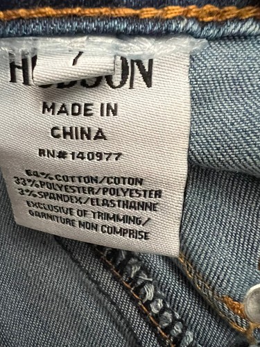 Hudson Girls Jeans Size 7 Medium Wash Cuffed Hem - Picture 9 of 11