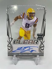 BJ OJULARI 2023 LEAF TRINITY FOOTBALL CLEAR ROOKIE ACETATE AUTO /99