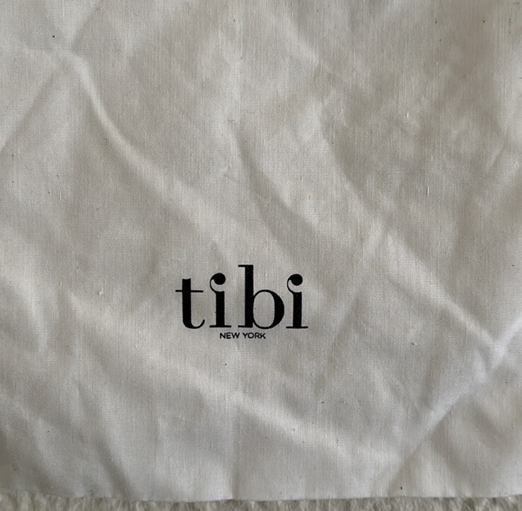 Tibi Ivory Cream Small Woven Rectangular Dust Bag - image 3