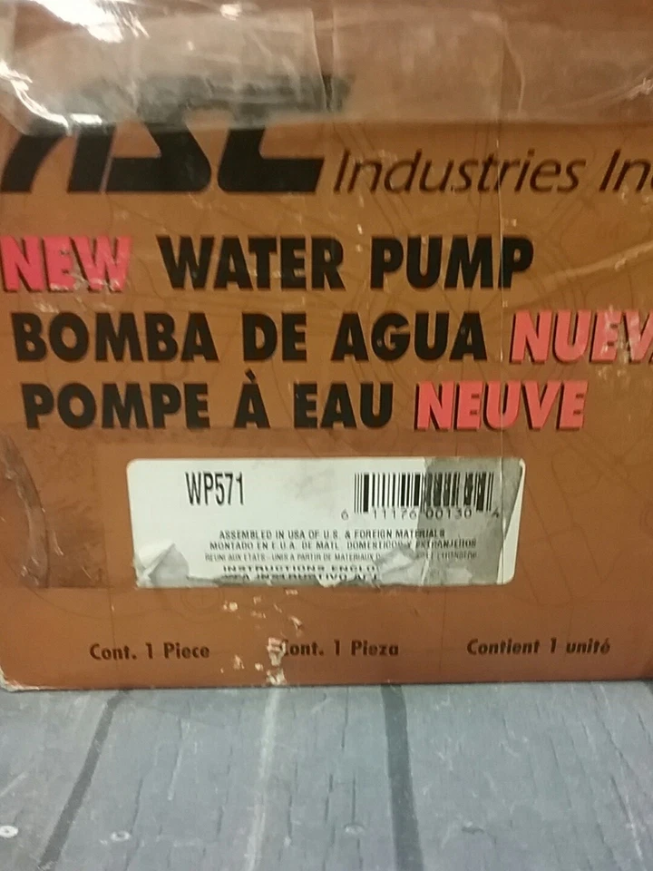 Bomba de agua del motor ASC INDUSTRIES WP-571 Foto 2 de 2