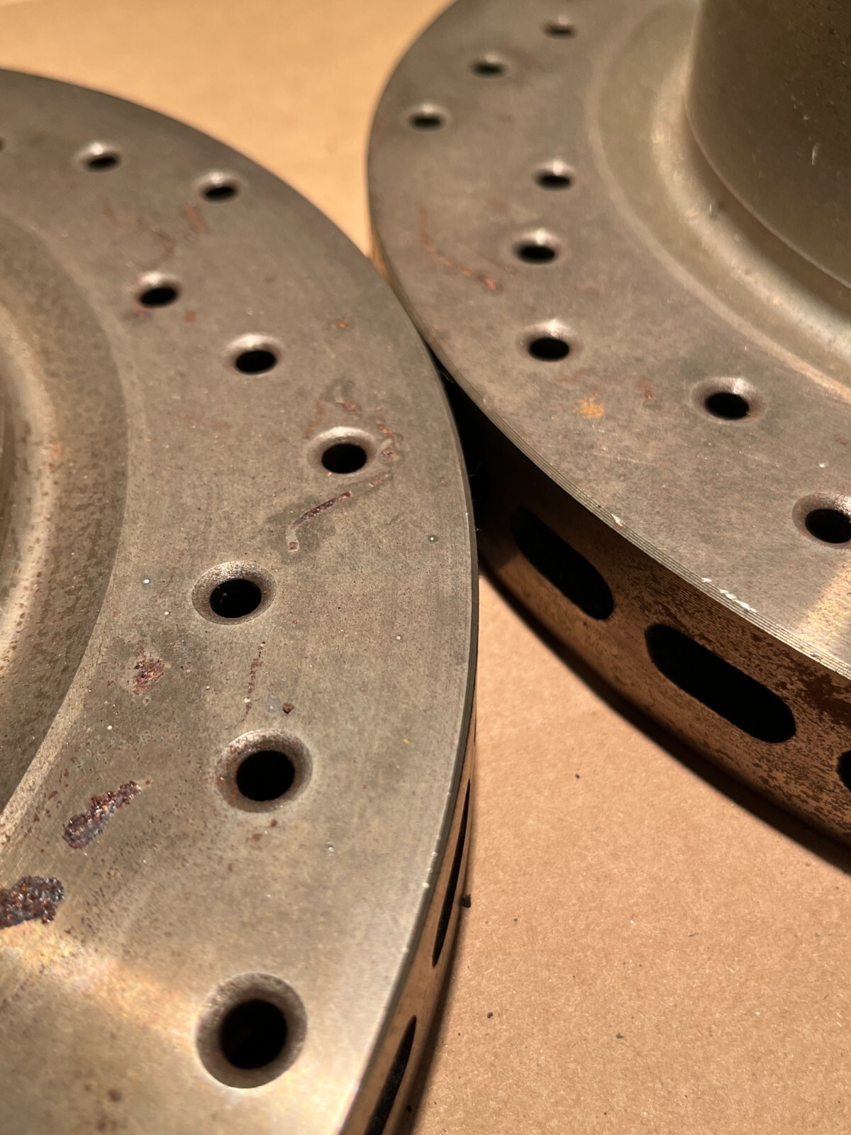 1988-1991 FERRARI TESTAROSSA BREMBO PERFORMANCE BRAKE DISC ROTORS REAR SET- NEW