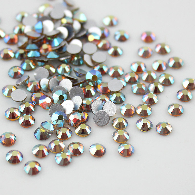 1440pcs Glitter Sunrise AB Nail Art Rhinestones Crystal Gems 3D Nails ...