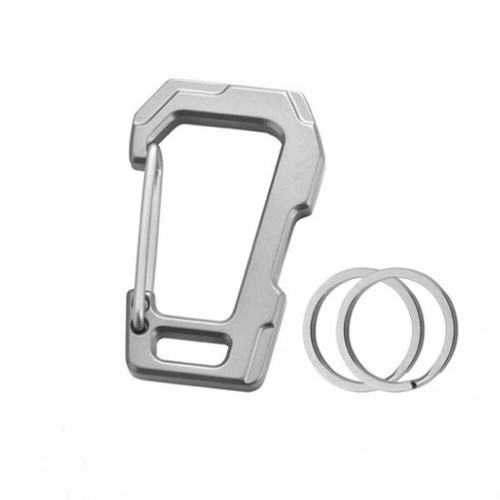 EDC Titanium Skull Keychain Carabiner - TC4 Alloy, Quick-Release Clip For Keys, Tools, Outdoor Gear