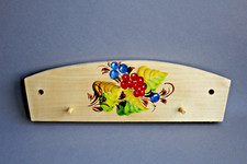 Hakenleiste Holz Handtuchhalter handbemalt Küche Shabby Chic Vintage  Deko