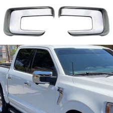 For 2021-2025 Ford F150 F-150 Chrome Side Mirror Covers Overlay WITH Turn Signal