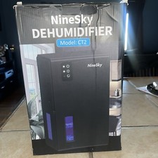 NineSky CT2 Black 95oz Compact Lightweight Dehumidifier For Home