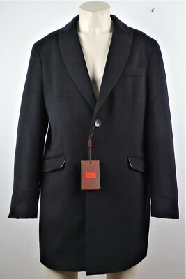 ETRO cashmere coat cashmere silk men's coat jacket size 54 black New with tags
