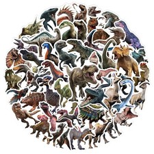 50 Fun Kids Cartoon Dinosaur Stickers Decal Childrens Bedroom Wall Dino Sticker