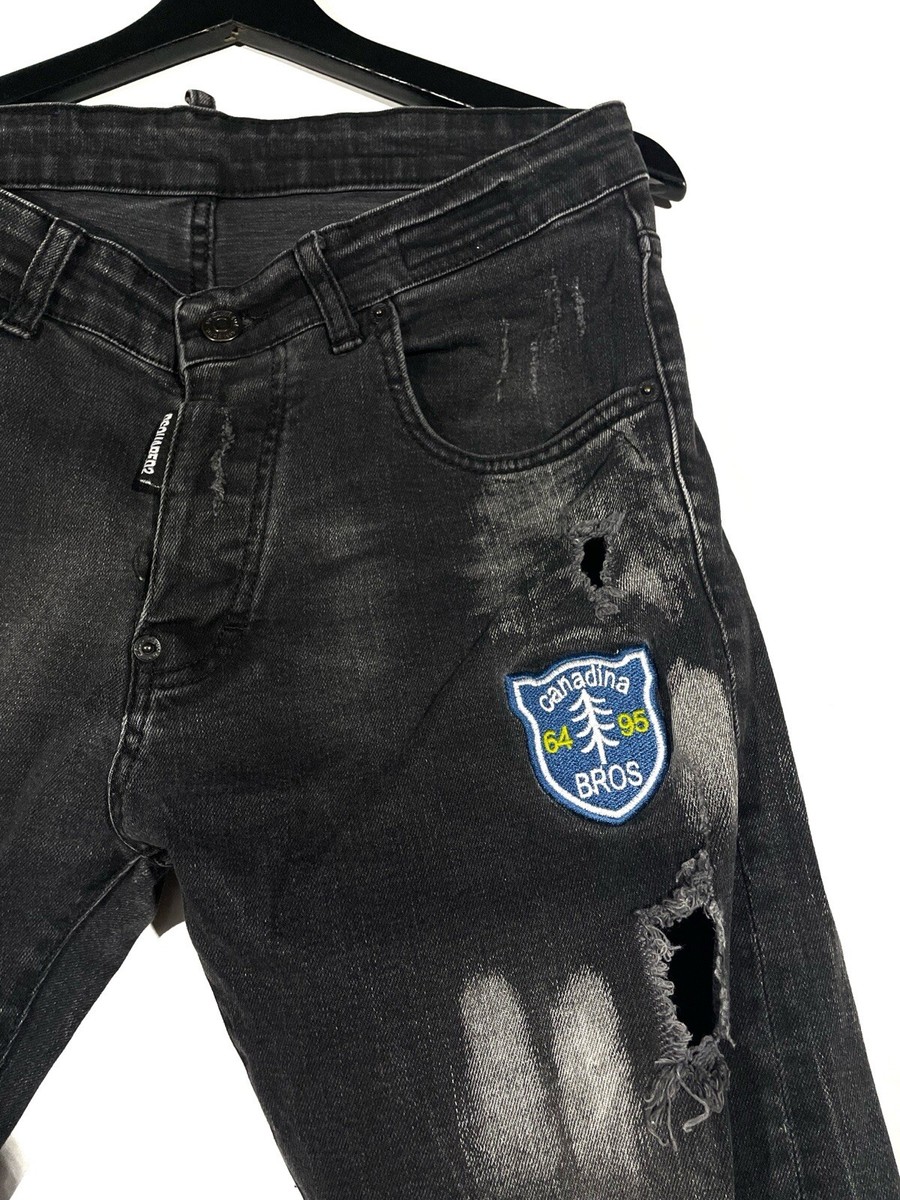 Dsquared2 Cool Guy Gray Jeans Size 46 Patches & Distressed | eBay