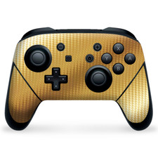 Nintendo Switch Pro Controller Skin Decal Vinyl Wrap - Gold Pattern Shiney