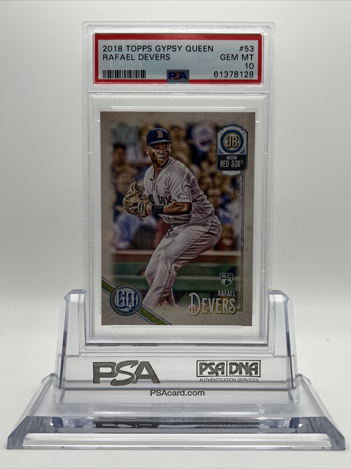 2018 Topps Gypsy Queen Rafael Devers Rookie Baseball Card #53 PSA 10 Gem Mint