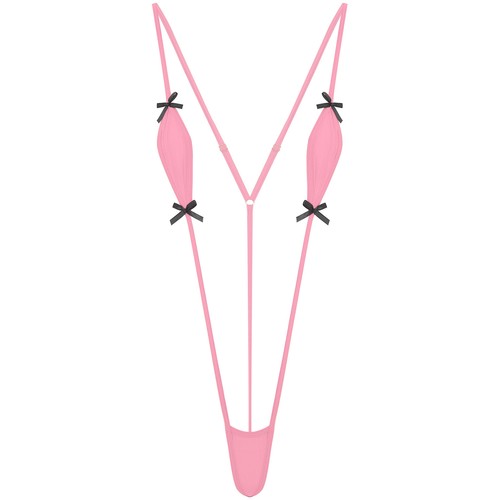 Womens Monokini Cute Bow Bodysuit Quick-drying Swimsuit One Piece Nightwear - Picture 25 of 97