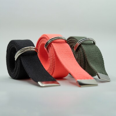 D-Ring Children's Adjustable Canvas Web Belt | Boys Girls School Uniform Belt