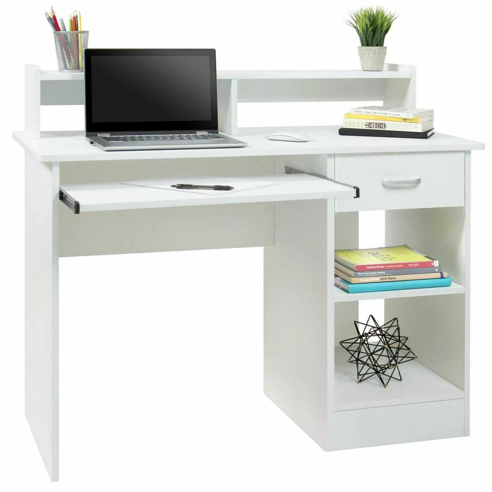Computer Desk with Drawer Storage Shelve Home Office Desk Writing PC Workstation