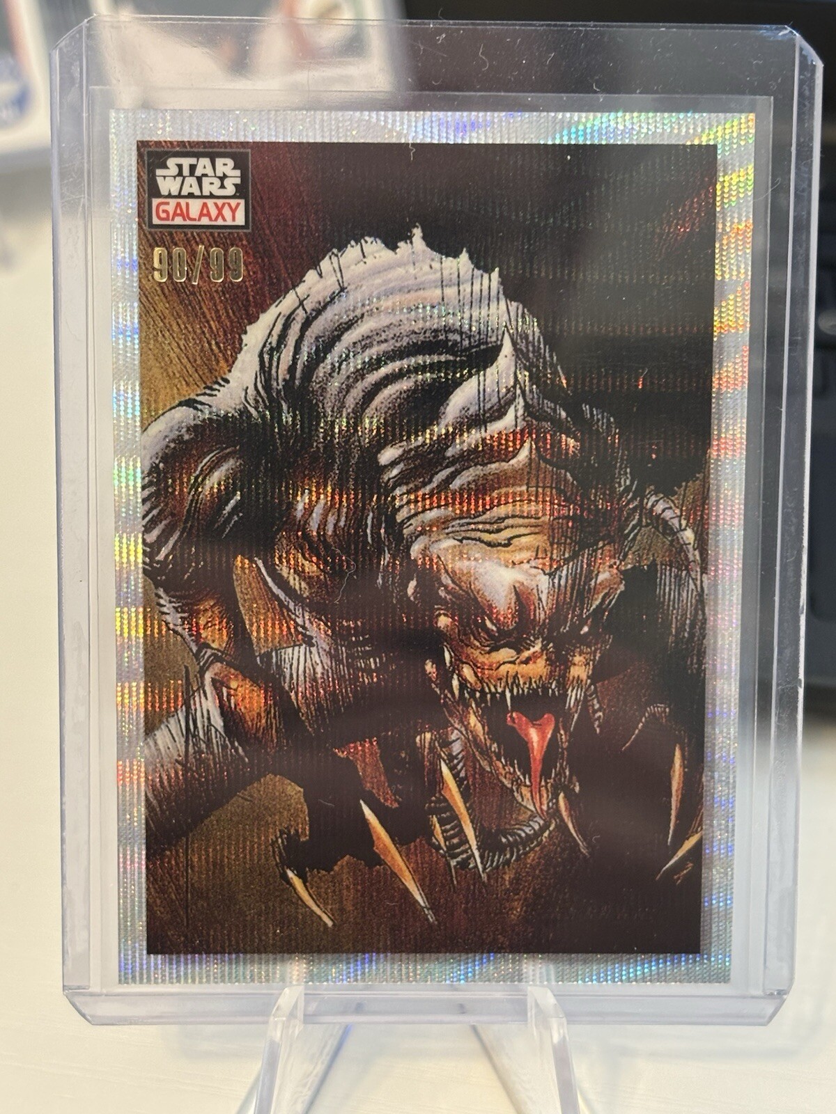 2023 Star Wars Galaxy Chrome Wave Refractor #19 Ravenous Rancor /99