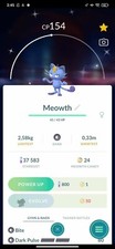 Shiny Meowth female Pokemon Go Mini PTC