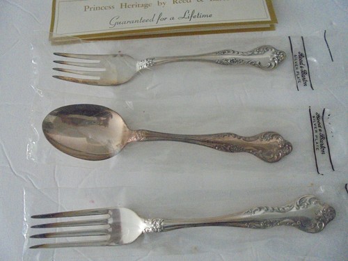 Reed & Barton Princess Heritage 3 pezzi Posate in argento vintage - Foto 1 di 2