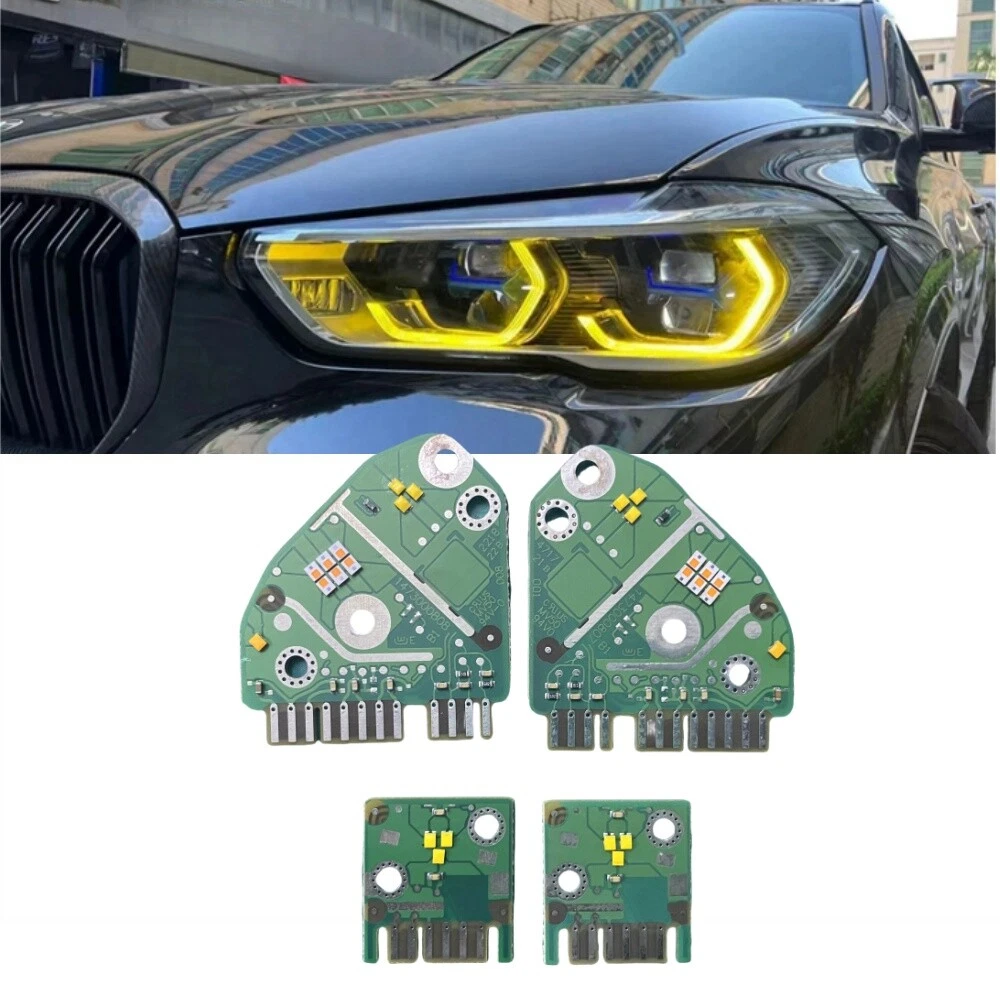 Laser Headlight Yellow Angel Eyes DRL Board For BMW X5 G05 X6 G06