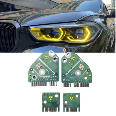 Yellow Angel Eyes DRL Board For BMW X5 X6 G05 G06 M50i 2018-2023