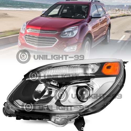 For 2010-2015 Chevy Equinox Halogen Projector Chrome Headlights LH+RH w For 2010-2015 Chevy Equinox Halogen Projector Chrome Headlights LH+RH w