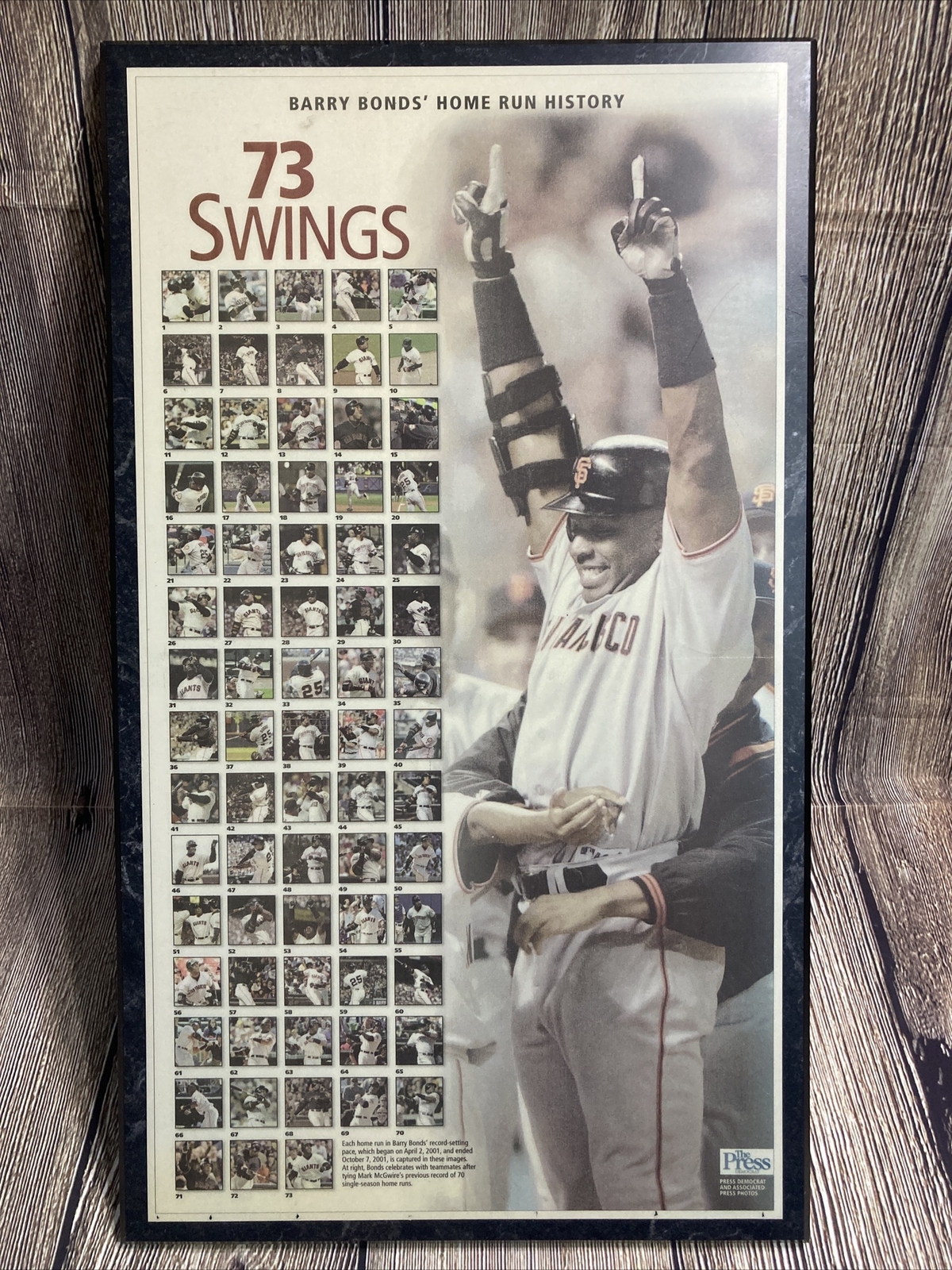 Barry Bonds 73rd Home Runs 2001 San Francisco Giants Commemorative(03)