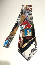 Vintage 1991 Nicole Miller Men's Necktie Major League Baseball Collection Tie