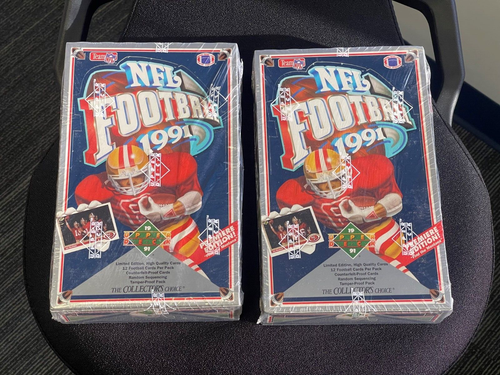 1991 Upper Deck Football (2) Box Lot.( Favre Rookie Possible Montana Autograph