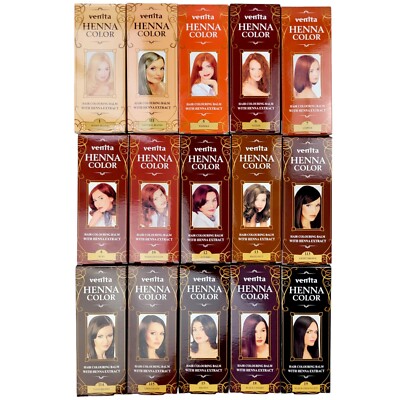 Henna Venita Haarbalsam Pflanzliche Haarfarbe Naturhaarfärbemittel Creme Farbe