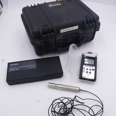 Zoom Handy Recorder H4n Multi Track Stereo W/ Sony ECM-44B Microphone