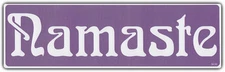 Bumper Sticker: NAMASTE Sanskrit Greetings India Nepal Yoga Peace