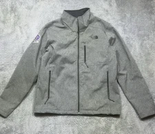 The North Face Apex Bionic Jacket Men's L Charcoal Gray Windwall Full Zip LOGO