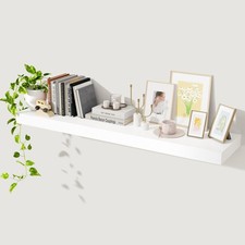 Axeman 48Inch Floating Shelves for Wall, Rustic Wood Shelves for Bedroom, Bat...