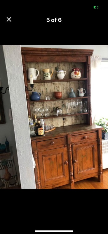 Farmhouse Kitchen Hutch Tall Storage Cabinet with Doors