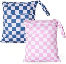 Waterproof Wet Dry Bag 2-Pack Wet Bags for Baby Items Travel Beach