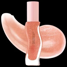 Honey Infused Hydrating Lip Oil - Glazed Plum - Sheer Nude Shimmer