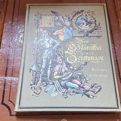 Original Der Schlaraffia Zeitungen gebundene Chronik anno Uhu 38/39 sowie 39/40
