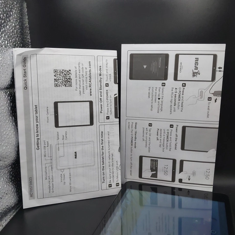 RCA RCT6573W23 8 inch Android Tablet Black 8GB - Used Tested - Image 3 of 3