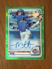 2020 Bowman Draft - Chrome Draft Autographs Matthew Dyer Green Refractor /99