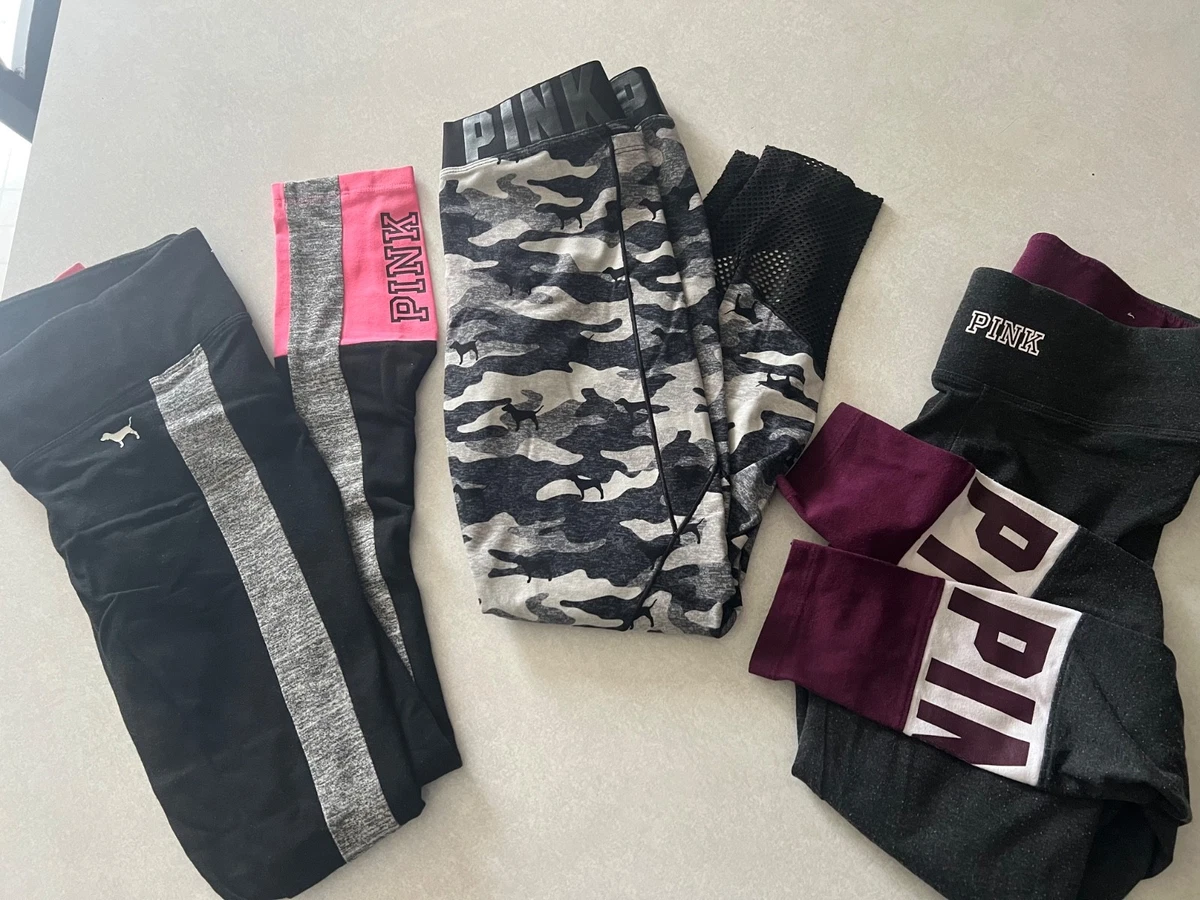 Leggings Victoria's Secret PINK Vita Alta In Cotone – Nero, Taglia XL – Con Logo Bling - Foto 6
